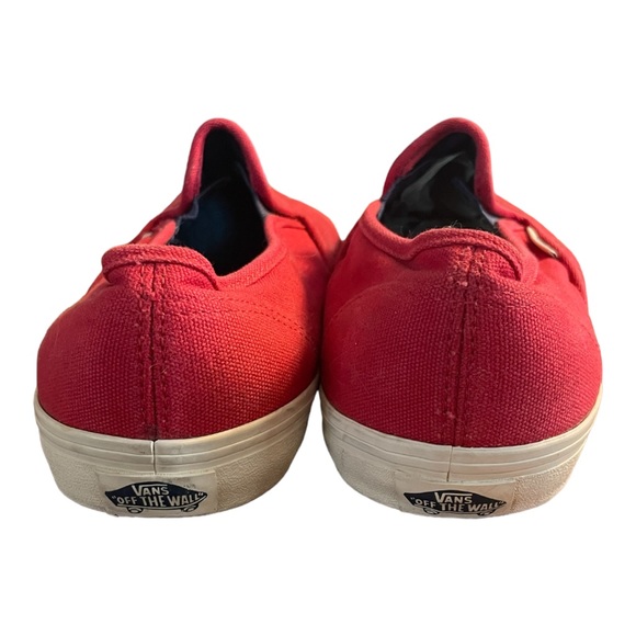 VANS Coastal Slip On Low Profile Red & Navy Striped Sneakers Men Size 11.5 - Picture 6 of 12